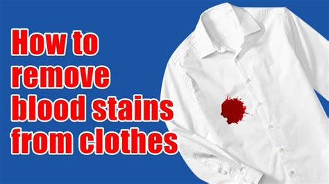 how to fake blood stain clothes|blood in clothing remove list.